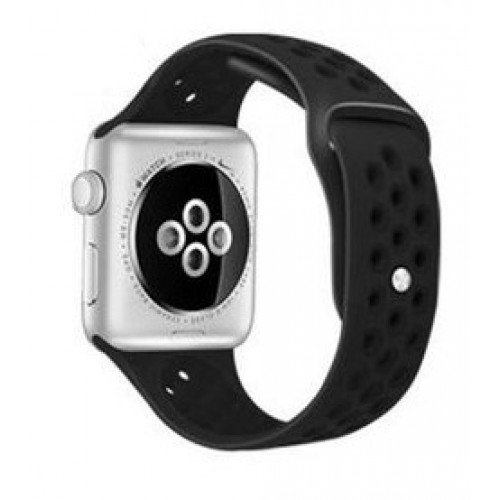 Apple Watch Silicon Wrist Belt Black - 38-40-41mm